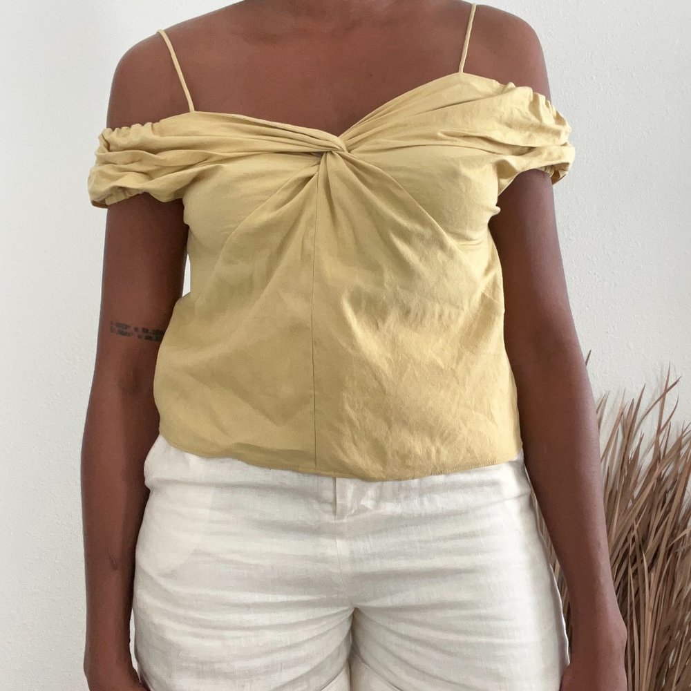 Vince linen off the shoulder top